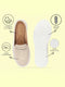 Women Cream Outdoor Fashion Stitched Design Strap Open Back Platform Heel Slip On Casual Shoes