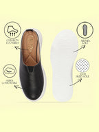 Shop Women Black Outdoor Fashion Comfort Open Back Platform Heel Slip On Casual Shoes Online.