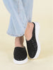 Women Black Leopard Print Height Enhancer Open Back Slip On Casual Shoes