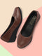 Shop Women Brown Formal Platform Wedge Heel Slip On Ballerina Shoes Online.