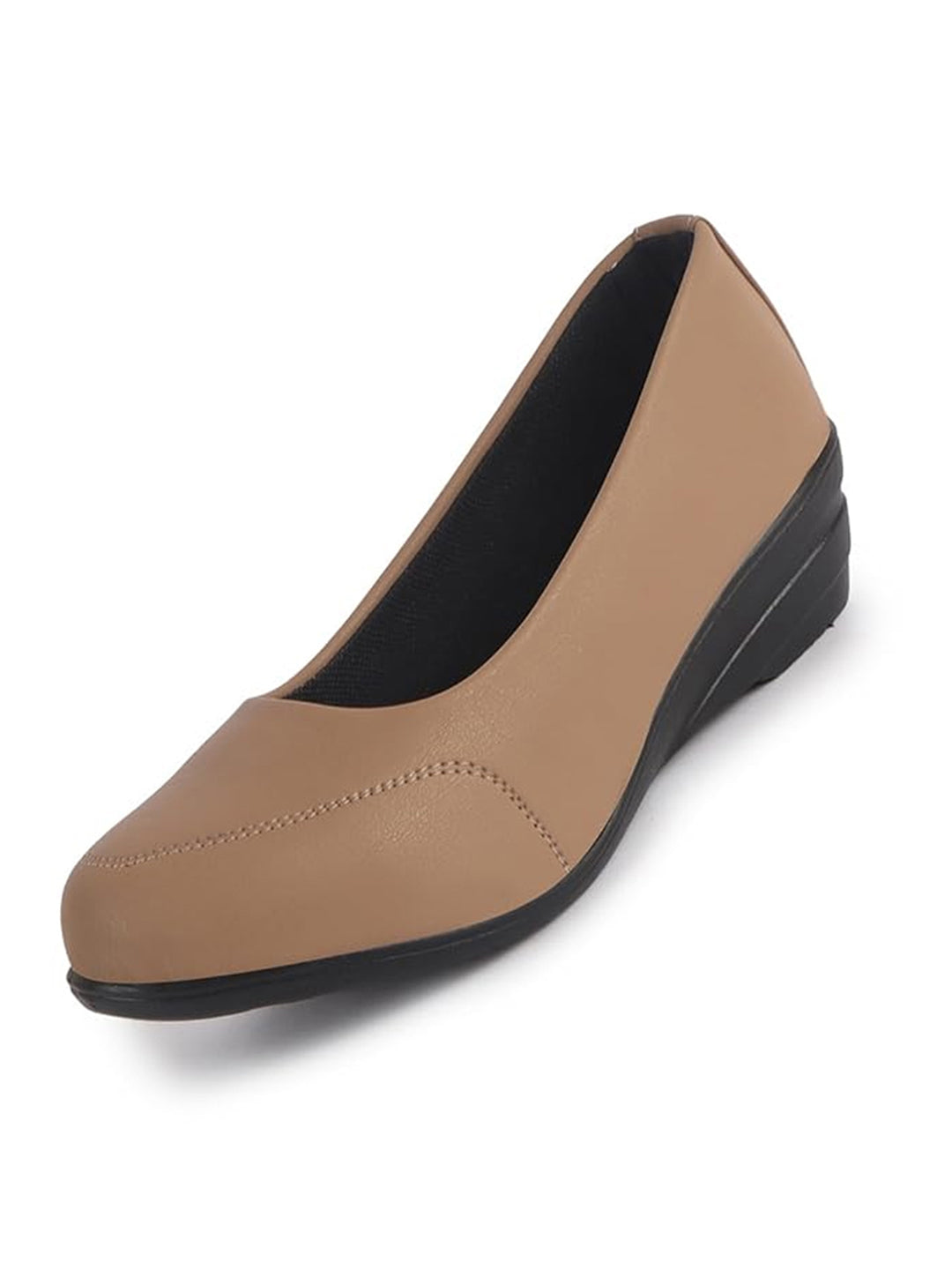 Women Cheeku Formal Platform Wedge Heel Slip On Ballerina Shoes
