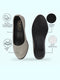 Women Grey Formal Platform Wedge Heel Slip On Ballerina Shoes