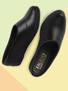 Women Black Formal Back Open Platform Wedge Heel Slip On Mule Shoes
