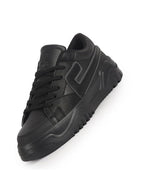Men Black Low Top Chunky Lace-Up Sneaker Shoes|Low Ankle Casual Shoes|All Day Comfortable Sneakers
