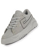 Men Grey Low Top Chunky Lace-Up Sneaker Shoes|Low Ankle Casual Shoes|All Day Comfortable Sneakers