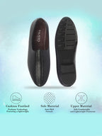 Shop Basics Men Black Embossed Design Ethnic Slip On Juttis and Mojaris Online.