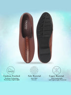 Shop Basics Men Tan Embossed Design Ethnic Slip On Juttis and Mojaris Online.