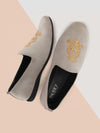 Men Metal Velvet Embroidery Party Casual Loafer Shoes