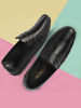 Men Black Classic Genuine Leather Slip on Loafer Shoes