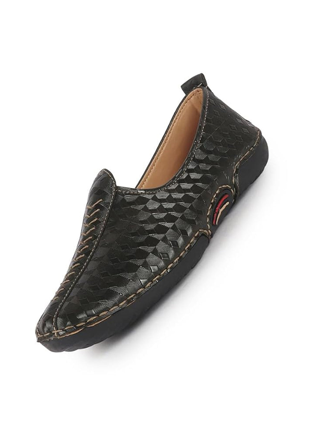 Men Olive Textured Print Ethnic Slip On Juttis and Mojaris for Wedding|Festive Slip-On|Traditional Sherwani Shoes