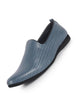 Men Blue Textured Ethnic Round Toe Juttis and Mojaris for Wedding|Festive Slip-On For Kurtas|Traditional Sherwani Shoes