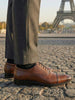 Men Tan Formal Office Work Lace-Up Derby Shoes