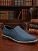 Men Navy Blue Formal Office Comfort Design Broad Feet TPR Welted Sole Slip On Shoes