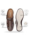 Men Brown Casual Back Open Perforated Day Long Comfort Slip On Sandals