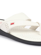 fausto men white toe ring flat dress slipper with memory cushioned|multi strap slipper for evening|slippers for kurta