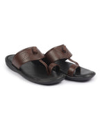shop fausto men tan toe ring kohlapuri slipper with cushioned footbed|multi strap slipper for evening online.