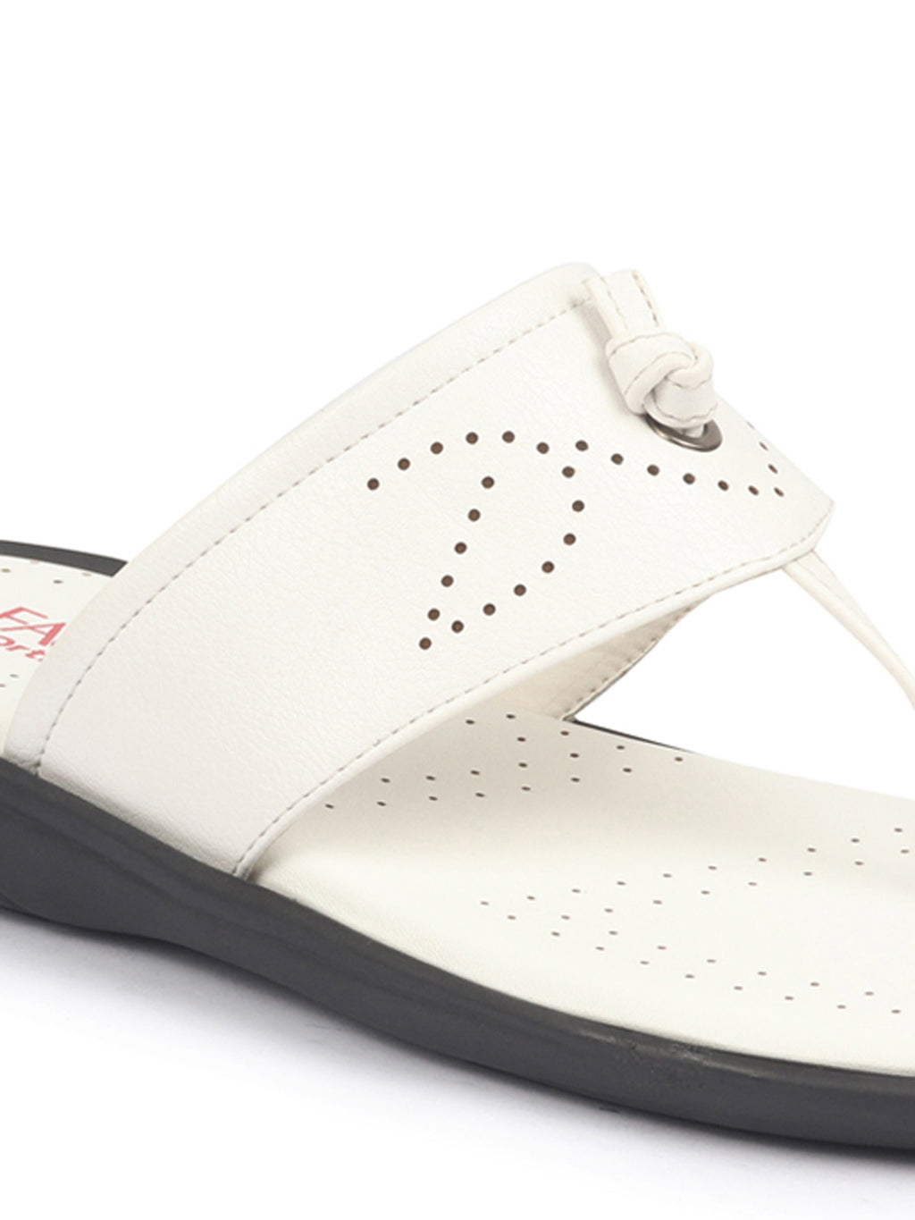 Shop FAUSTO Men White Toe Ring Kohlapuri Slipper With Cushioned Footbed|Multi Strap Slipper For Evening Online.
