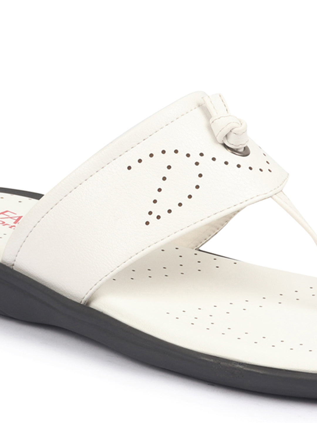 Shop FAUSTO Men White Toe Ring Kohlapuri Slipper With Cushioned Footbed|Multi Strap Slipper For Evening Online.