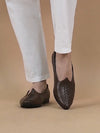 Men Ethnic Brown Hand Stitched Juttis & Mojaris