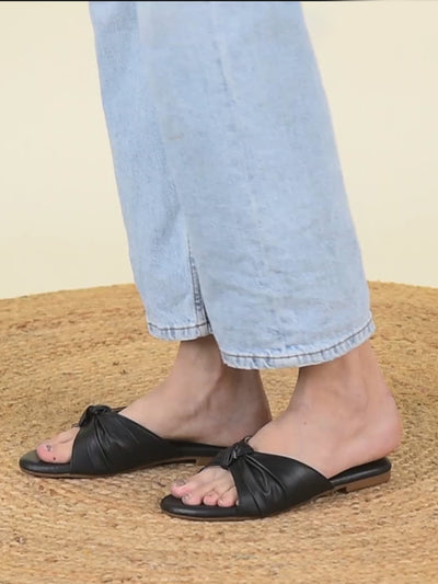 Buy Black Women Flats Slippers Shoes Online Fausto