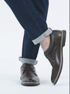 Men Brown Formal Lace Up Oxford Shoes with TPR Welted Sole