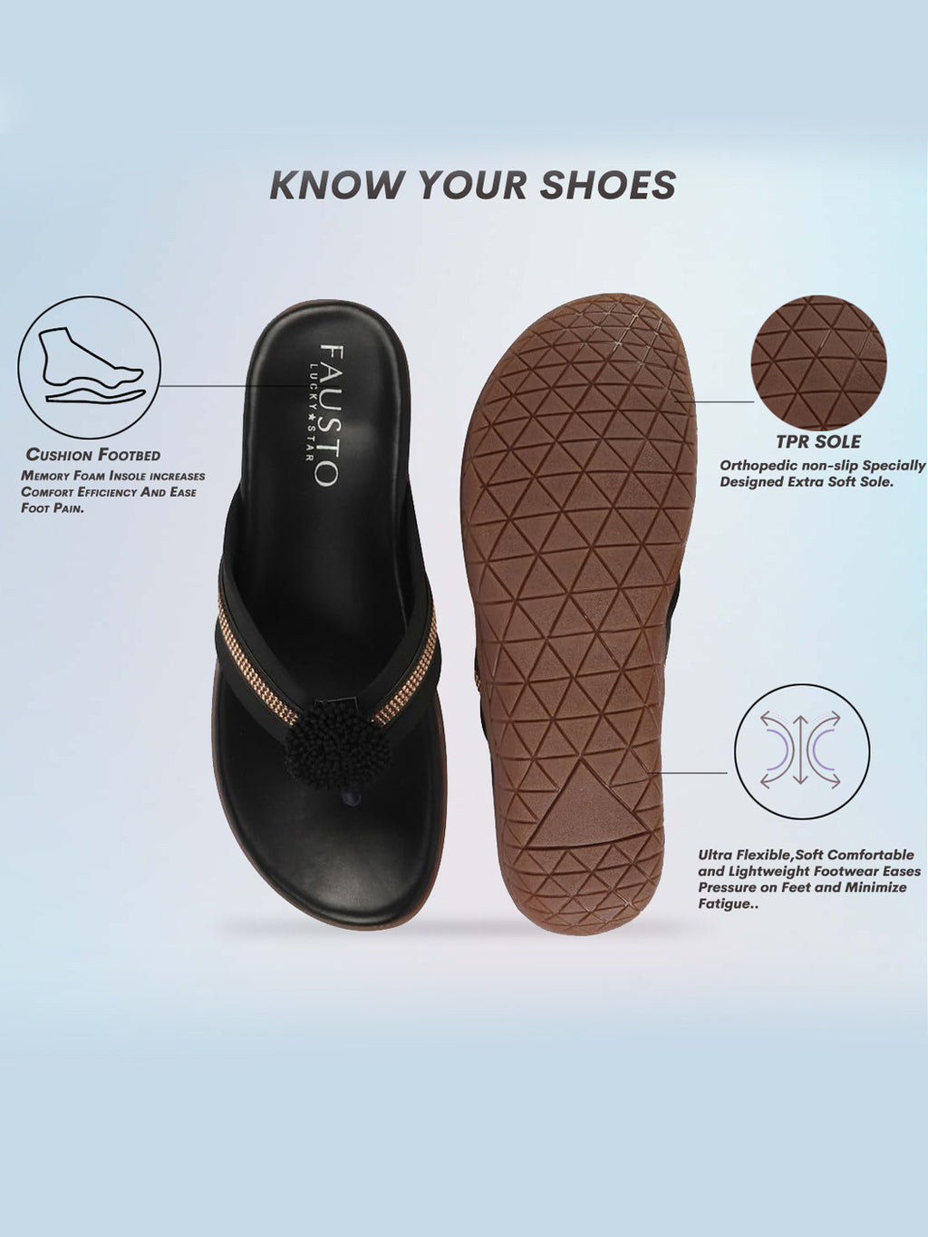 Shop Women Black Shiny Beads T-Strap Slipper With Cushioned Footbed|Party|Office Wear|Weekend Online.