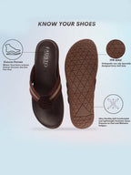 Shop Women Brown Shiny Beads T-Strap Slipper With Cushioned Footbed|Party|Office Wear|Weekend Online.