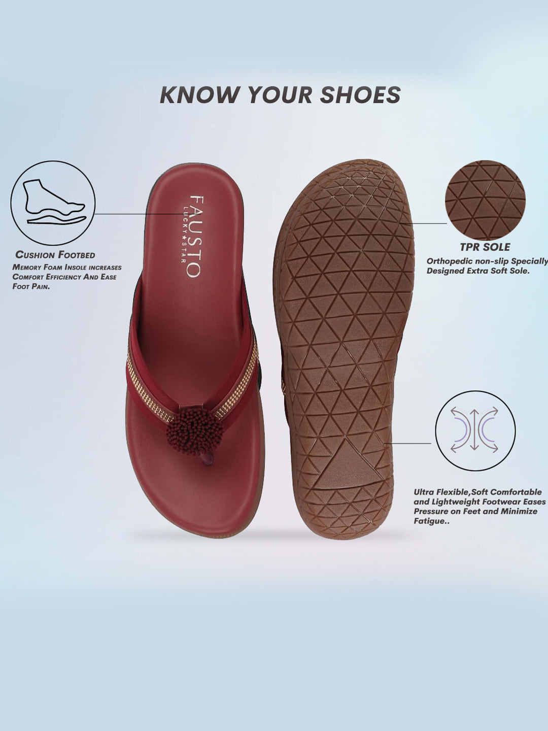 Shop Women Cherry Shiny Beads T-Strap Slipper With Cushioned Footbed|Party|Office Wear|Weekend Online.