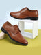 Men Tan Formal Dress Lace Up Derby Shoes With Cushioned Footbed For Office|Work