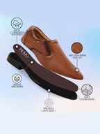 Shop Men Tan Uniform Dress Anti Skid Sole Slip On Formal Shoes For Office|Work|Party Online.