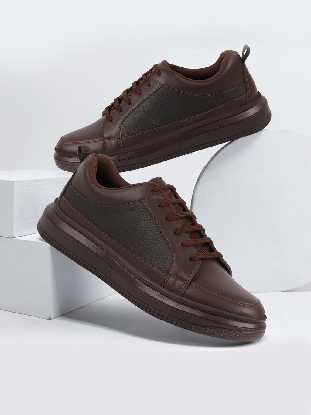 Shop Men Brown Classic Chunky Lace Up Sneaker Ankle Shoes