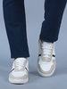 Men White Stylish Colorblocked Low Top Lace Up Breathable Sneaker Shoes|Comfort|Low Ankle|Casual Outfit Shoe