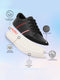 Men Black Striped Lace Up Perforation Low Ankle Sneaker Shoes|Memory Cushion|Classic Shoe|Low Top
