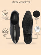 Shop Men Black Formal Office Meeting Slip On Shoes Online.