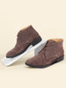 Men Brown Suede Leather High Ankle Lace Up Chukka Boots