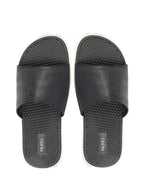 Men Black Open Toe Ultra Light Flexible Slip-On Slippers Flip-Flops