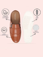 Shop Men Tan Casual Back Open Classic Slip On Shoes Online.
