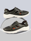 Men Olive Hook and Loop Breathable Back Strap Ultra Lightweight Sports Shoe Style Sandals