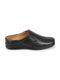 Men Black Casual Leather Slip On Hand Knitted Shoe Style Sandals