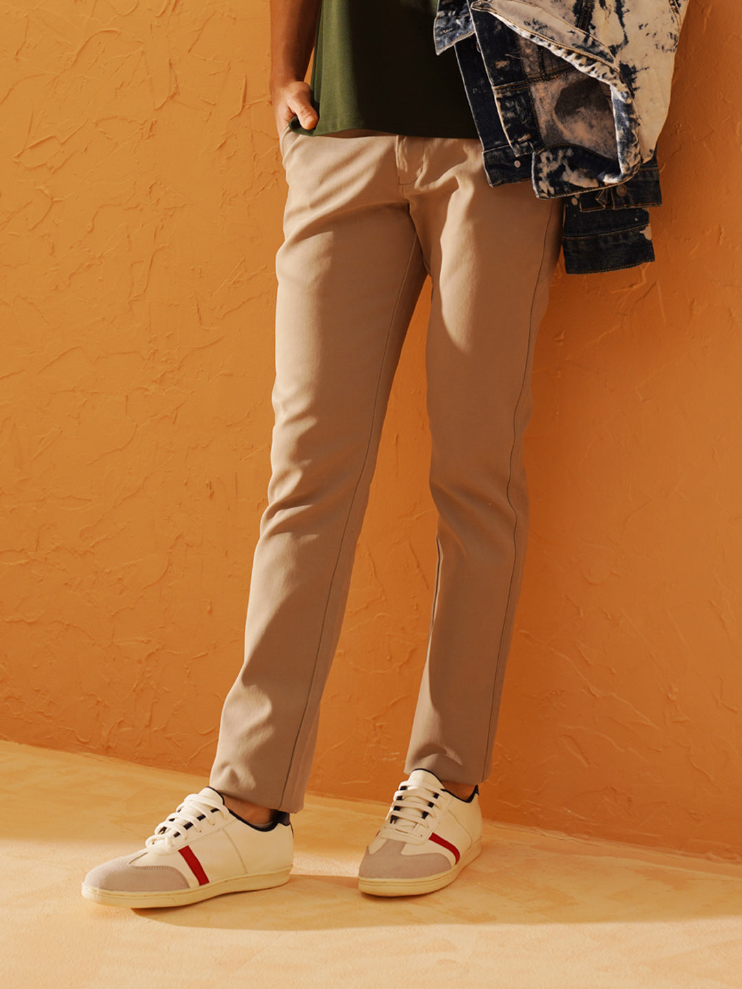 Shop Men White Embellished Strip Breathable Upper PU Suede Leather Lace Up Sneakers Shoes Online.