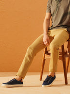 Shop Men Navy Blue Elastic Closure Comfort Canvas Denim Slip On Sneaker Shoes Online.