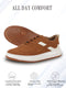 Men Tan Lace Up White Stripped Trendy All Day Comfortable Lightweight Sneakers Casual Shoes