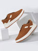 Men Tan Lace Up White Stripped Trendy All Day Comfortable Lightweight Sneakers Casual Shoes