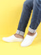 Men White Back Open Stylish Design Slip On Shoes