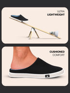 men black casual canvas slip-on shoes