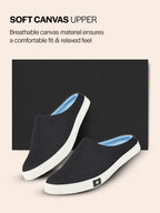 men black casual canvas slip-on shoes