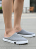 Men Grey Casual Canvas Slip-On Shoes