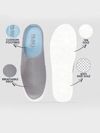 men grey casual canvas slip-on shoes