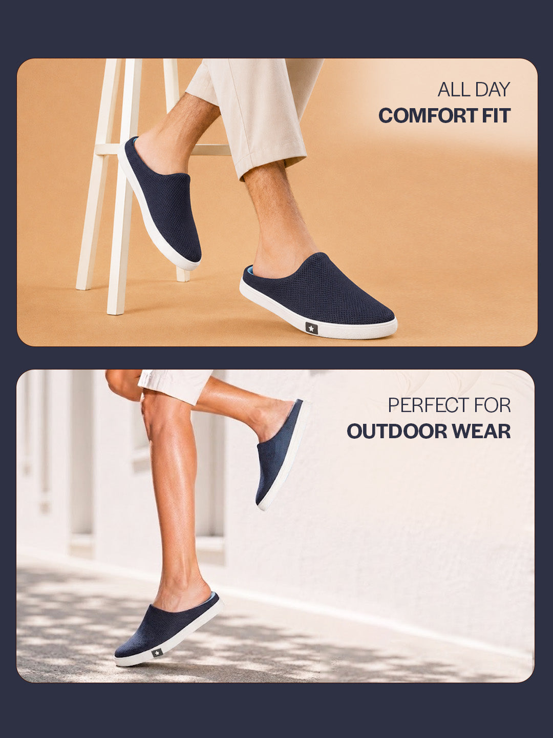 men navy blue casual canvas slip-on shoes
