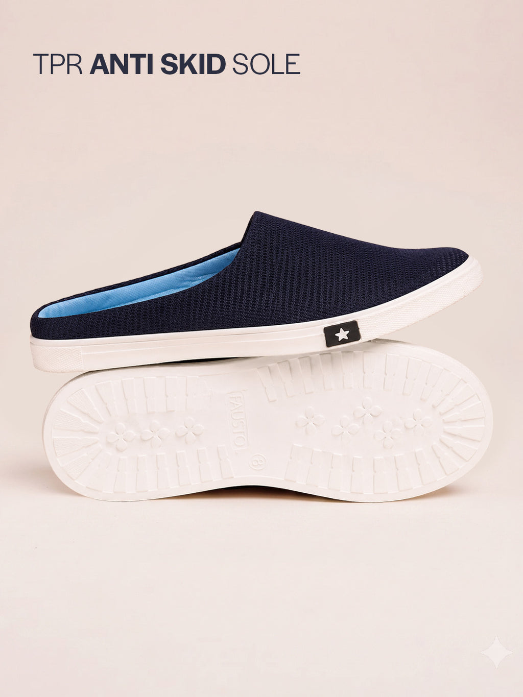men navy blue casual canvas slip-on shoes